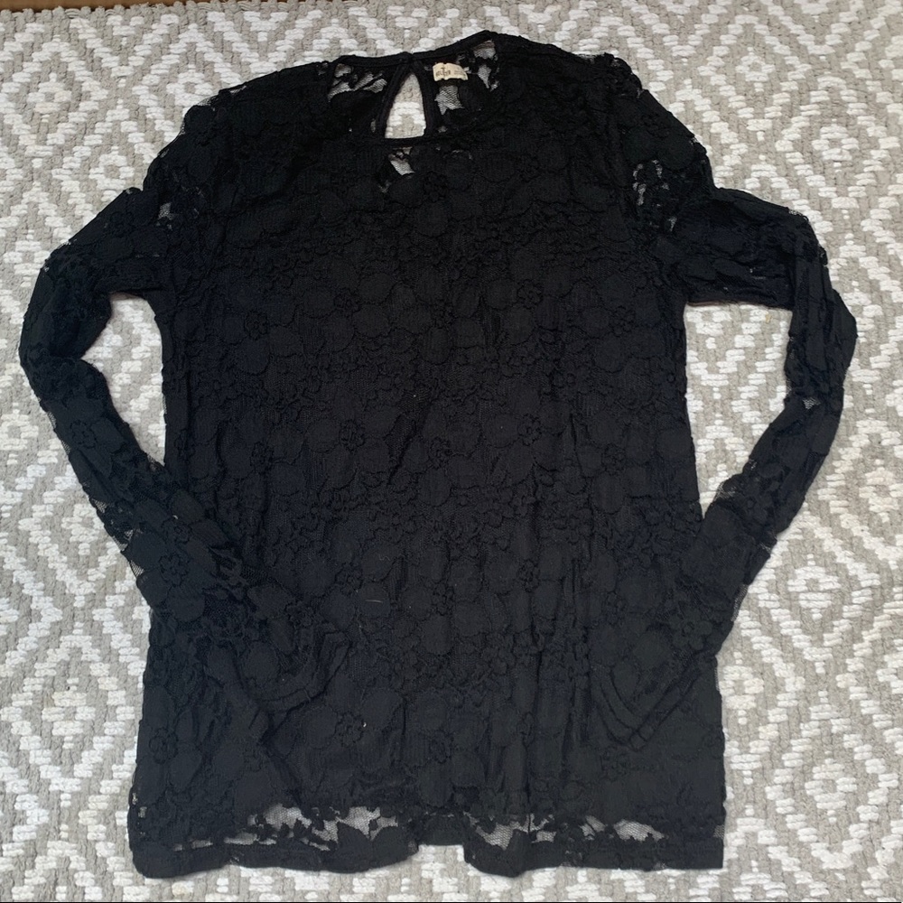 SOLD Black lace blouse